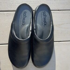 Softwalk‎ Women's Andria, Black Slip-On Clogs, Size 6 M